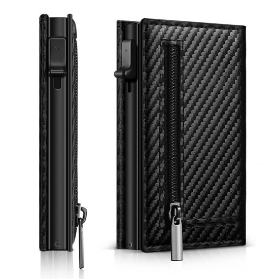 Men's minimalist wallet, RFID anti-theft brush, Airtag card holder