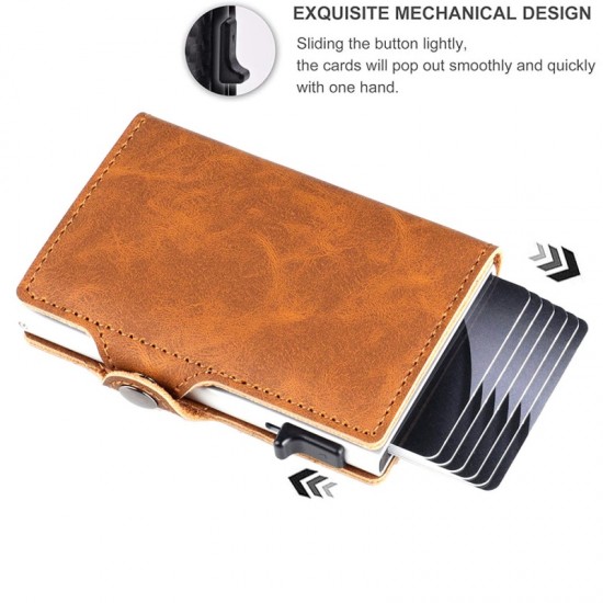 Men's short wallet, fashionable slim card bag, FRID anti-theft card swiping bag