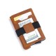 Aluminum alloy leather case RFID anti-theft brush simple mini men's wallet