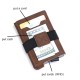 Aluminum alloy leather case RFID anti-theft brush simple mini men's wallet