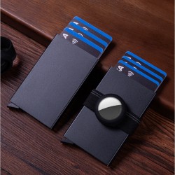 Automatic snap metal aluminum shell card holder,FRID