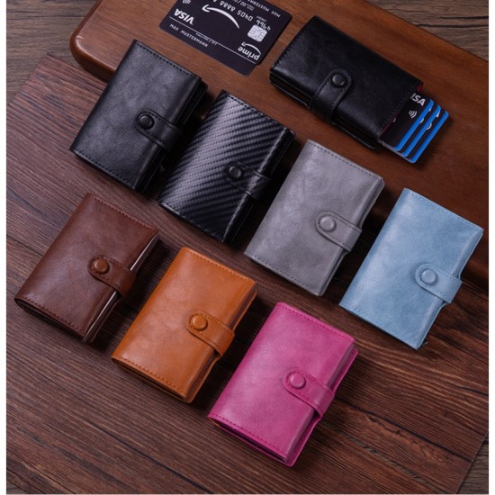 Men's metal card bag with RFID multi slot anti fading magnetic card bag Men's metal card bag with RFID multi slot anti fading magnetic card bag